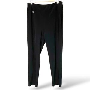JOSEPH RIBKOFF Black Jersey Knit Straight Leg Pull On Trousers US Sz 14